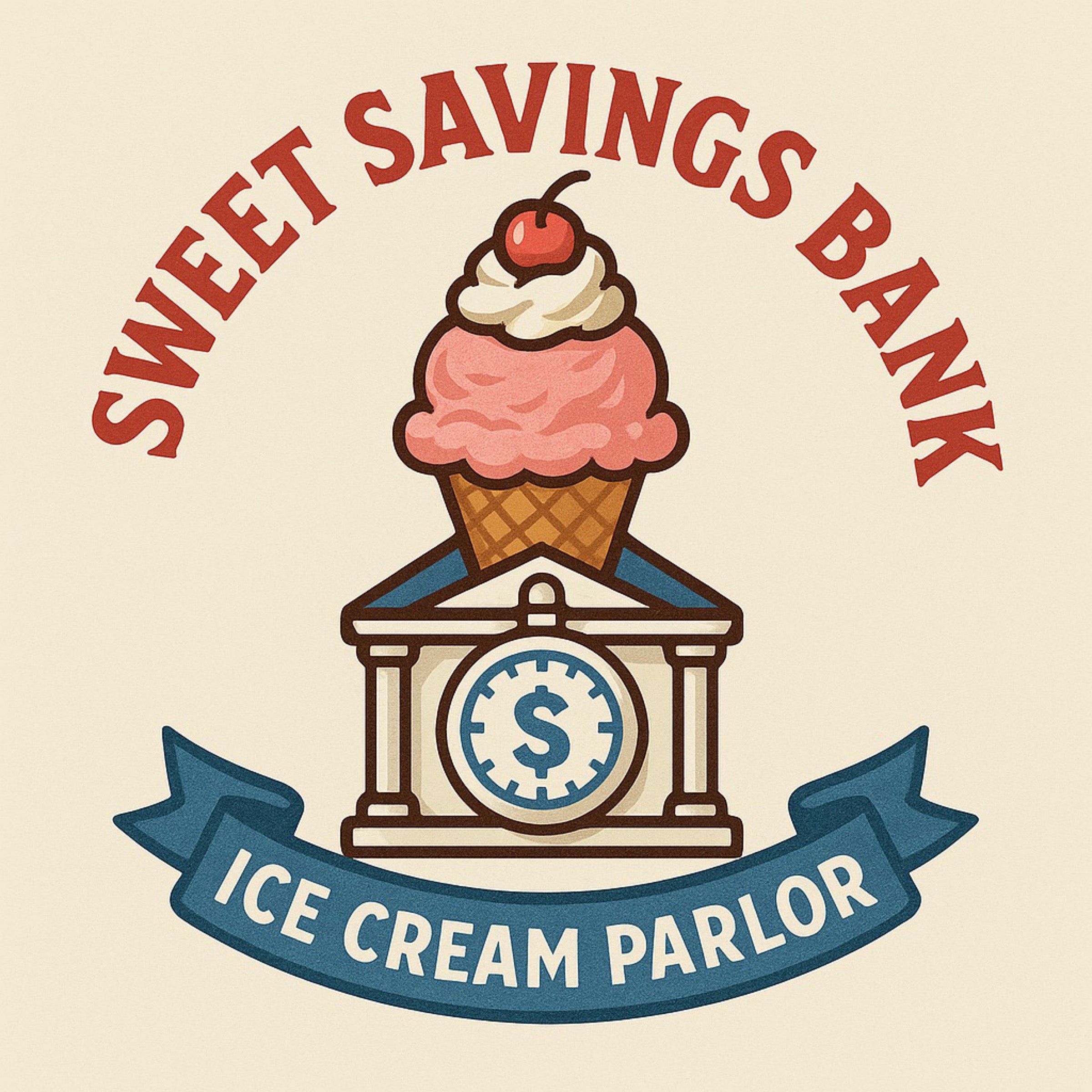 Sweet Savings Bank Ice Cream Parlor