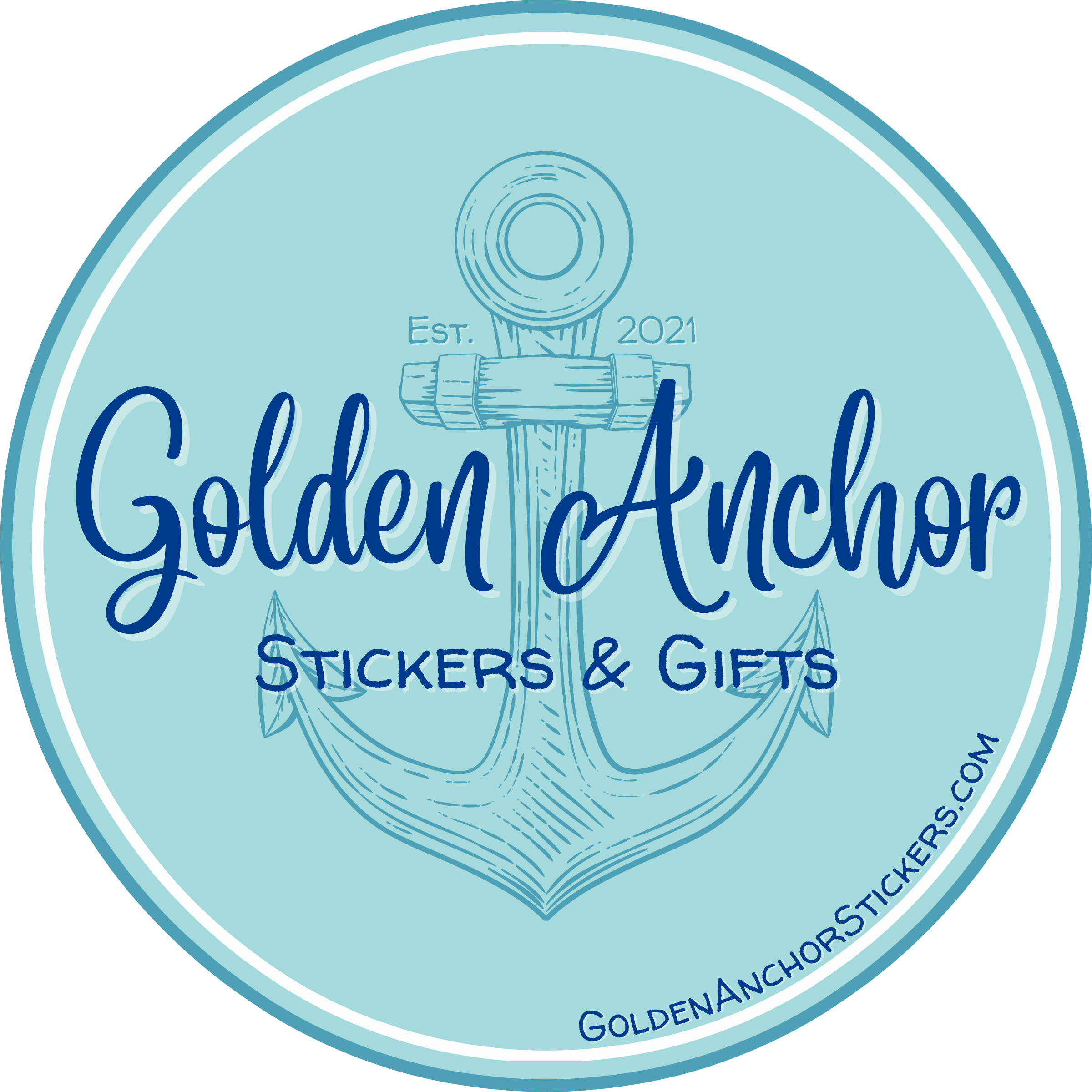 Golden Anchor Stickers and Gifts