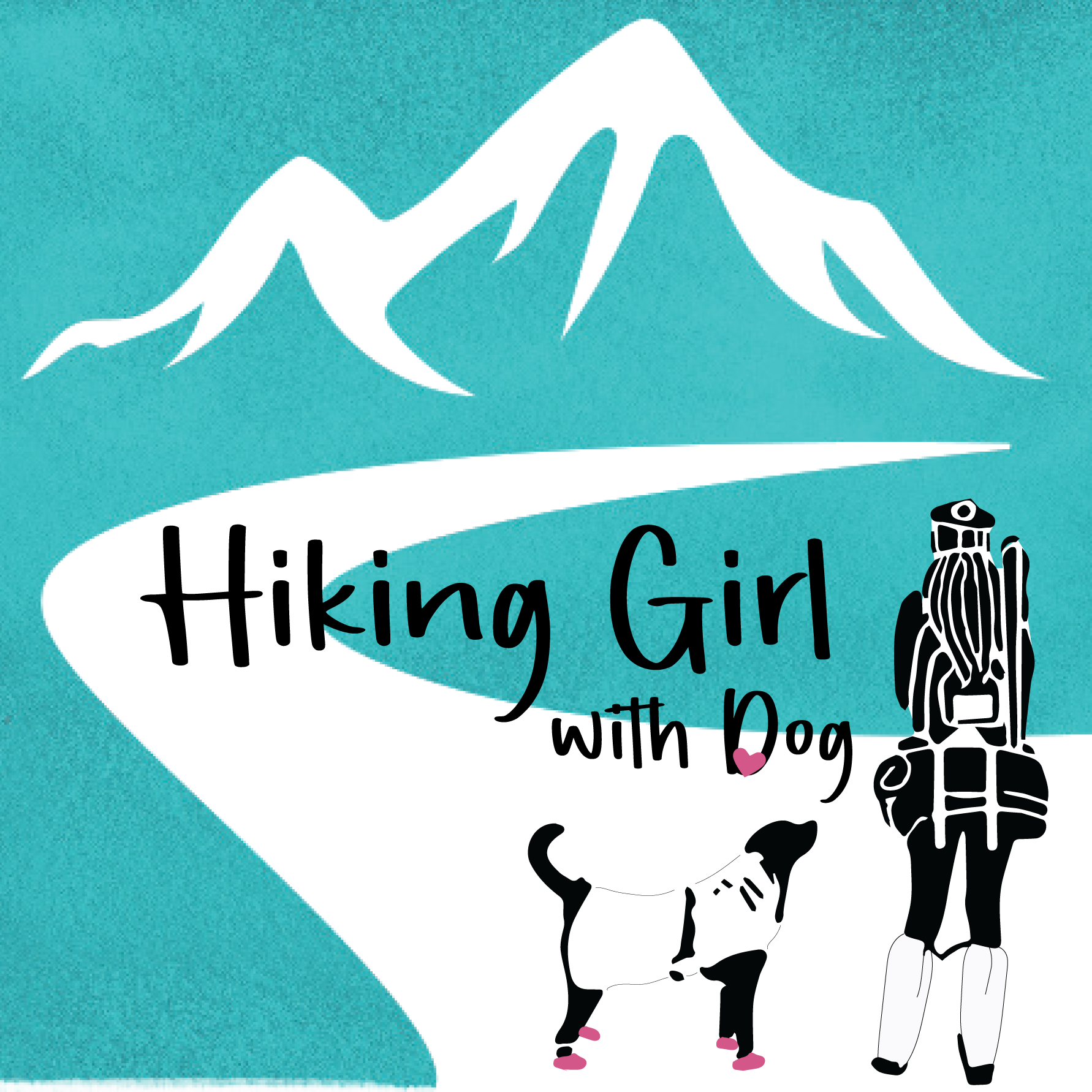 Hiking Girl with Dog