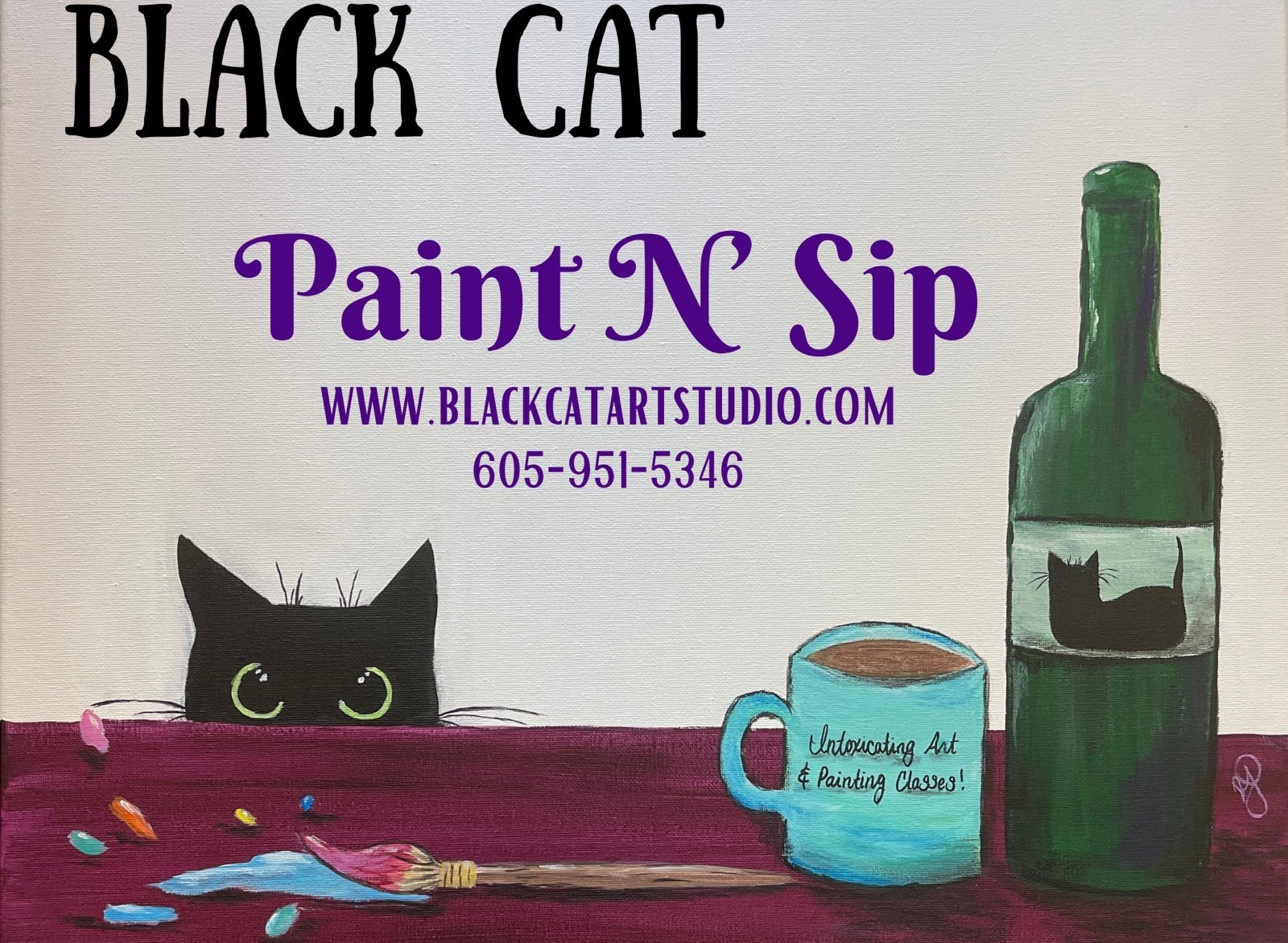Black Cat Paint N' Sip