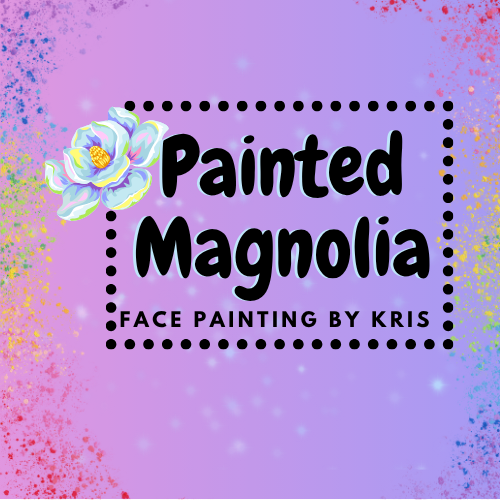 Painted Magnolia Face Painting by Kris