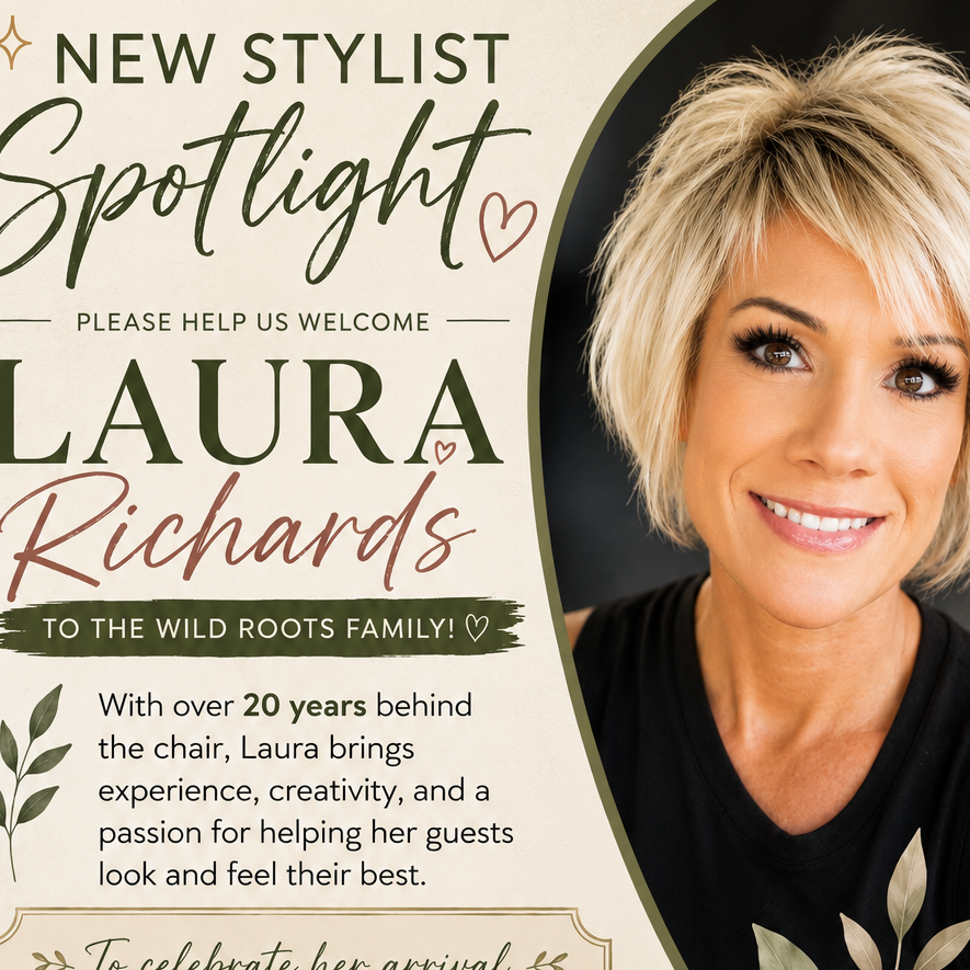 ~ Laura Richards ~ Hairstylist @ WILD ROOTS Salon