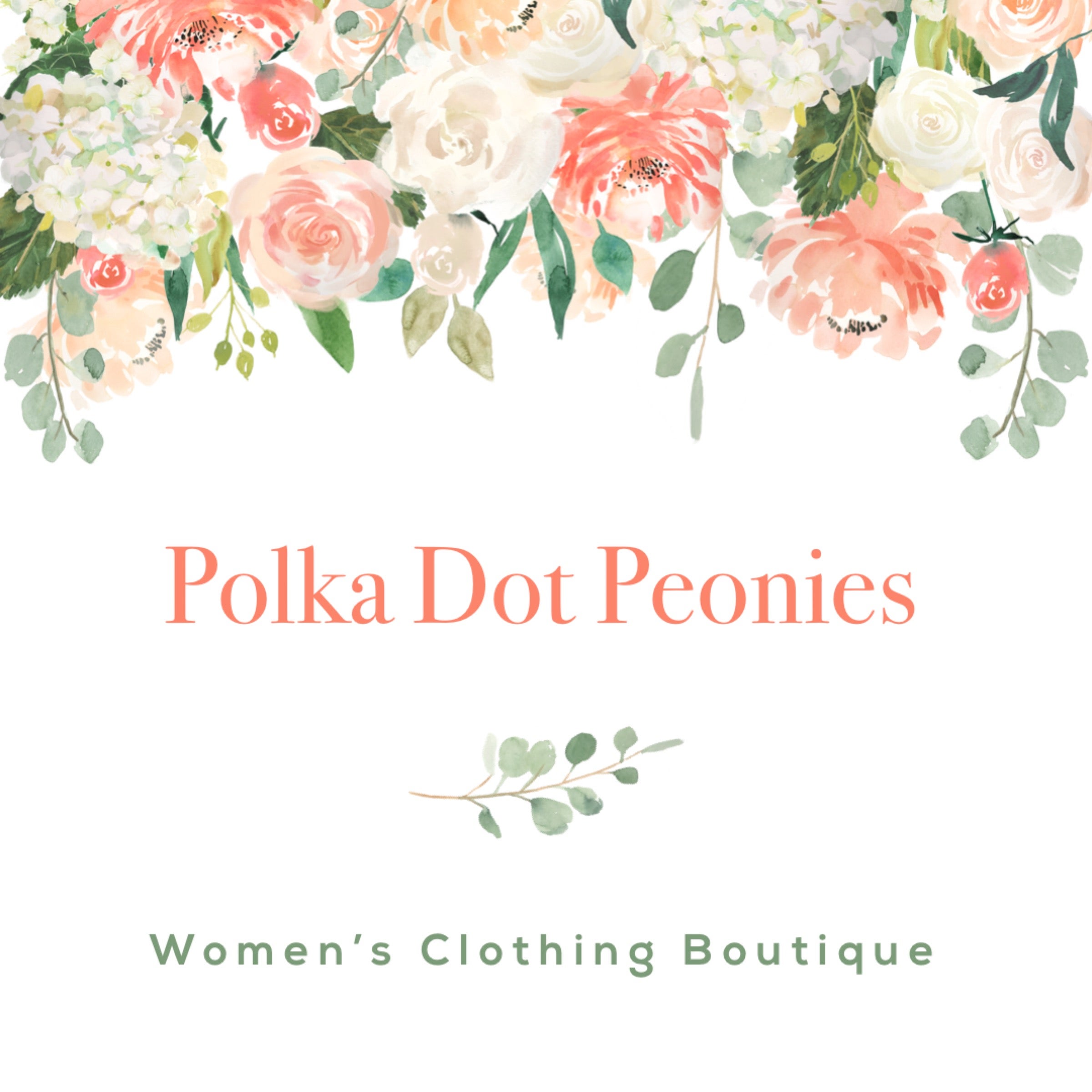 Polka Dot Peonies Women's Boutique