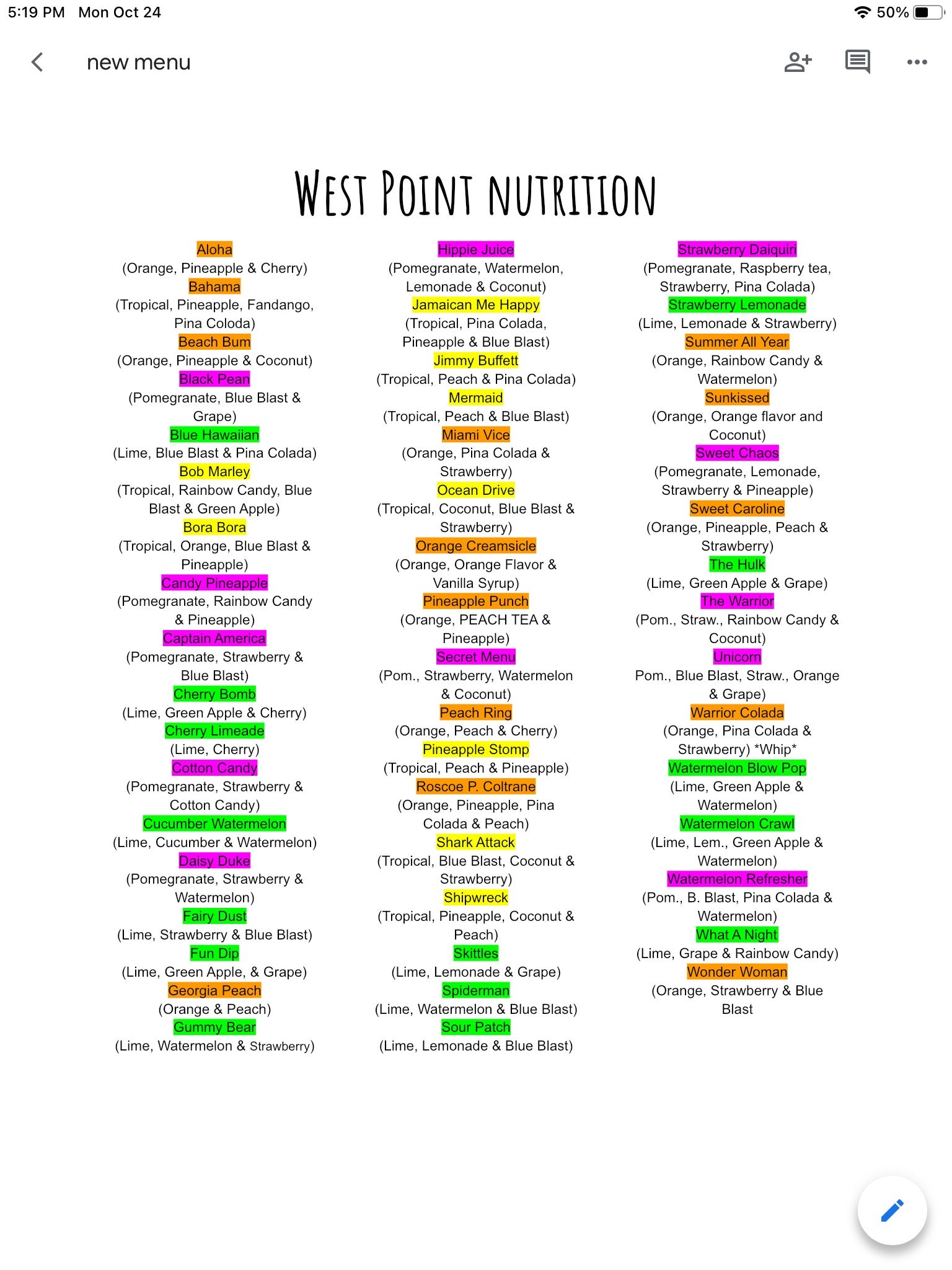 West Point Nutrition